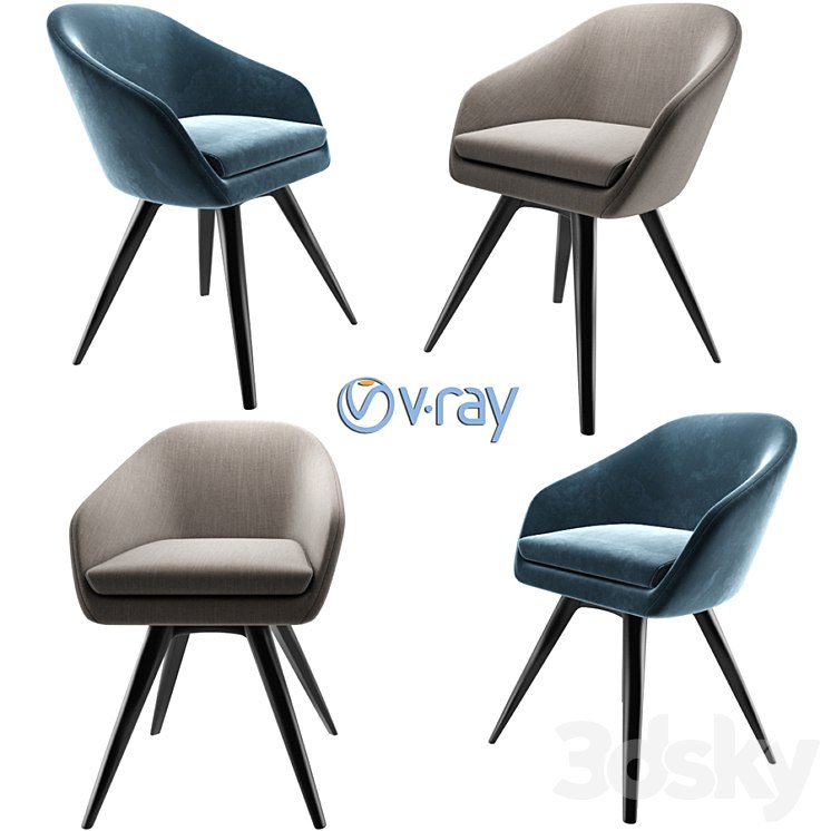 Aleria Upholstered Steel Swivel Chair
