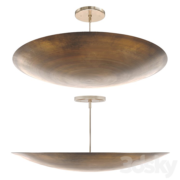 Large Alta Brass Dome Chandelier by Lawson-Fenning