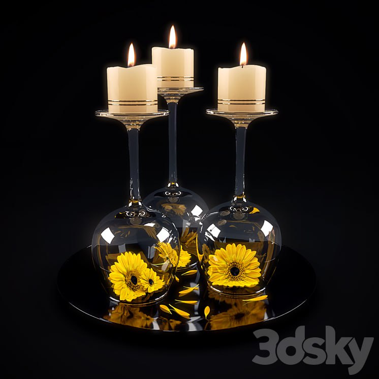 Decorative romantic candle