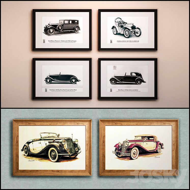 The picture in the frame: 15 piece (Collection 27) Auto theme