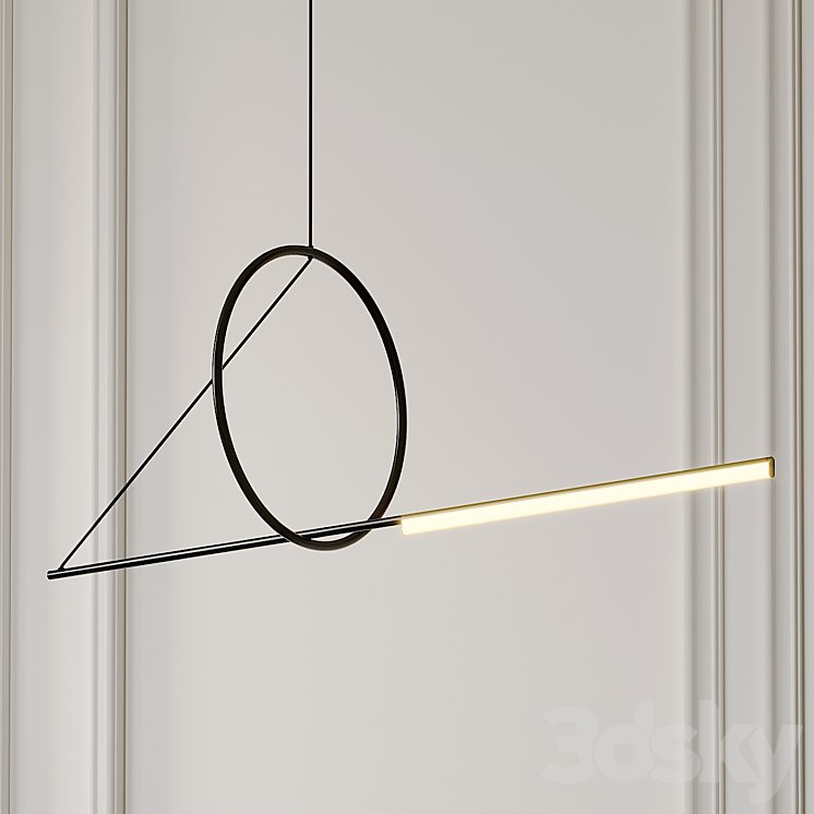 Cercle Et Trait Linear Suspension By CVL Luminaires