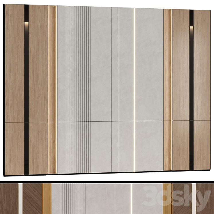 Wall panels in a modern minimalist style 4