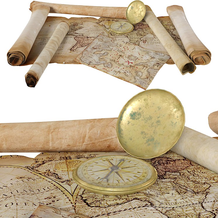 Parchment Scroll/Papirus Map