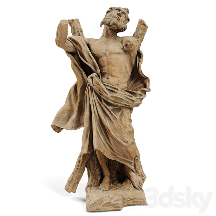 Classic sculpture Ercole Ferrata ST ANDREW THE APOSTLE