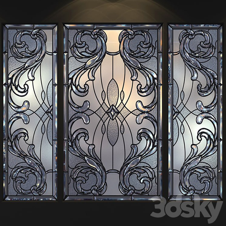 A set of stained glass.