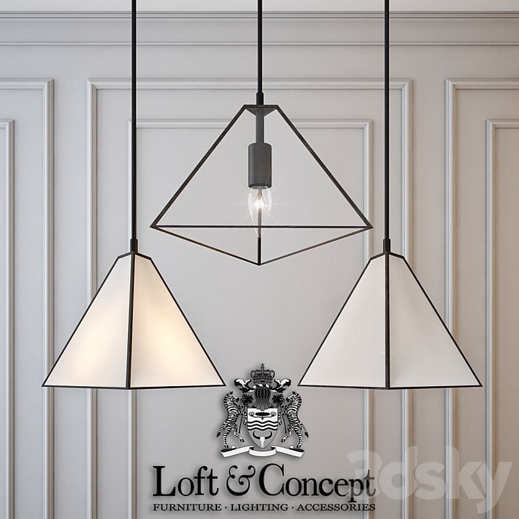 Pyramid glass pendant