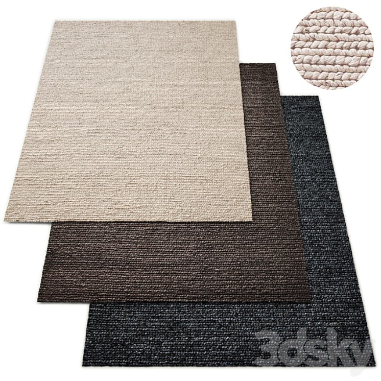 Hand-Braided Textured Wool Rug RH Collection