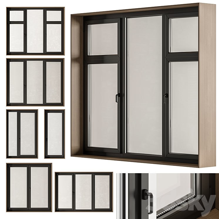 Wood Frame - Windows Set 23