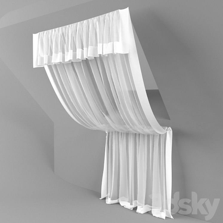 tulle over mansarnoe window