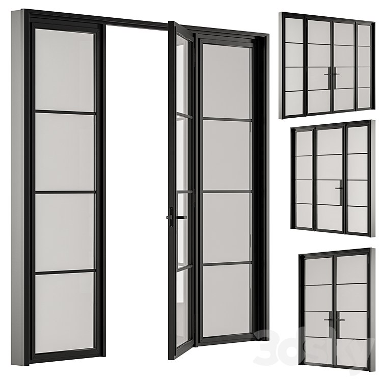 Metal Glass Door - Set 95