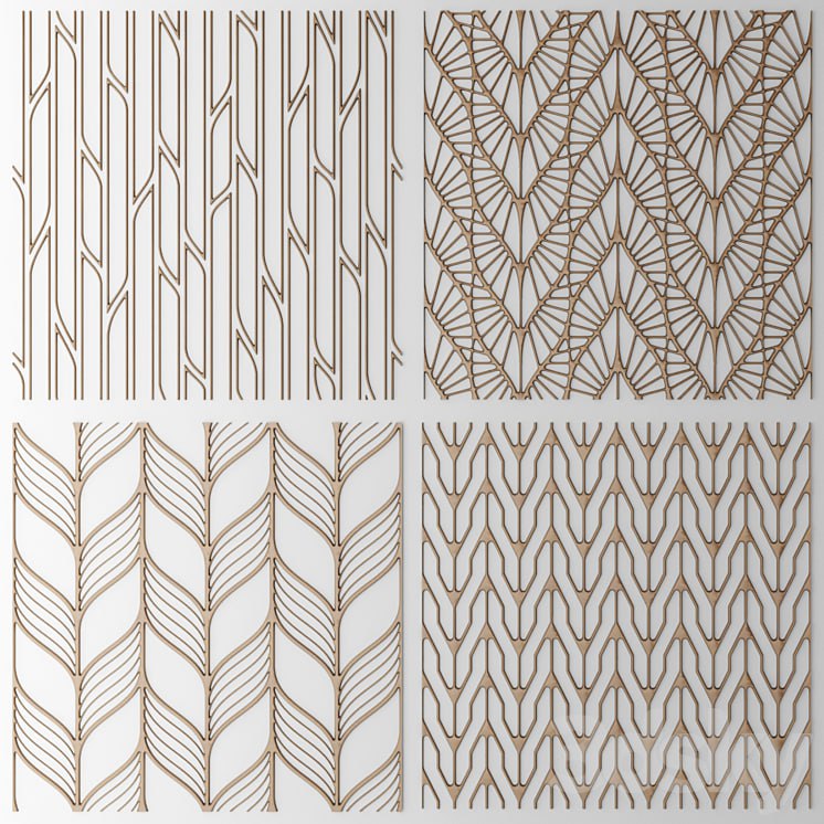 Set. The grille panel.Lattice, panel, pattern, art, abstraction, decorative, interior, wall decor