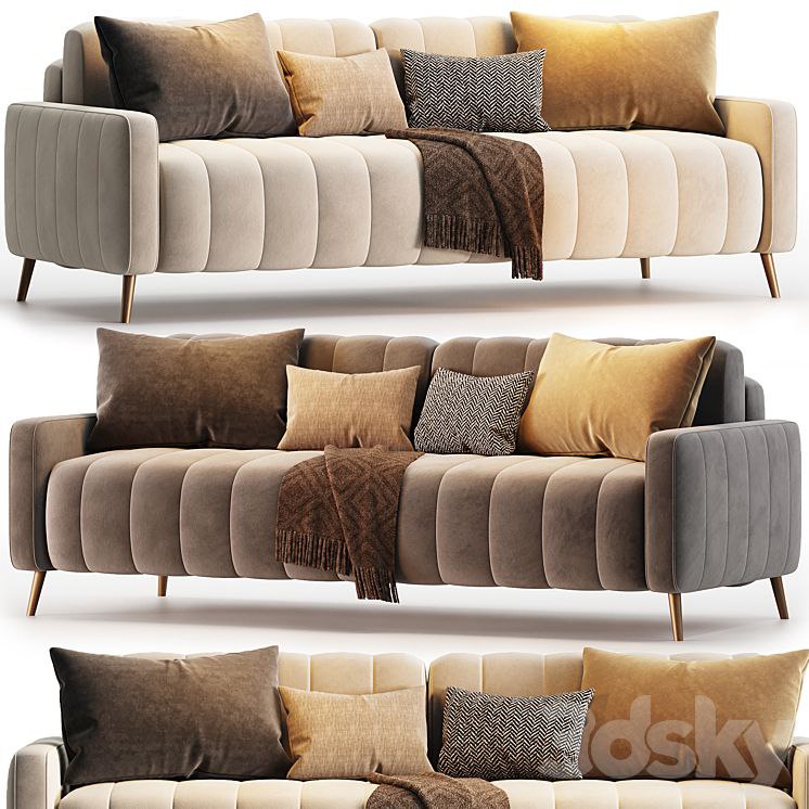 Sofa Markful Velvet Gray