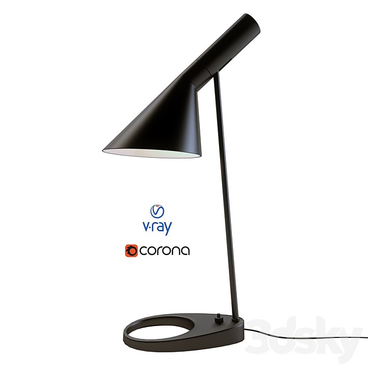 Legendary AJ table lamp by Louis Poulsen by Arne Jacobsen.