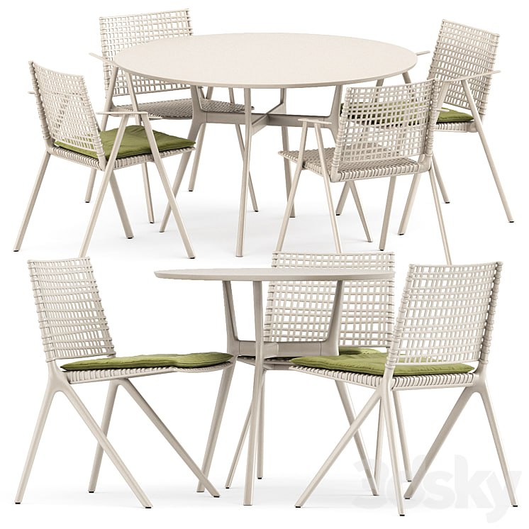 BRANCH ARMCHAIR and CHAIR and BRANCH TABLE by TRIBU