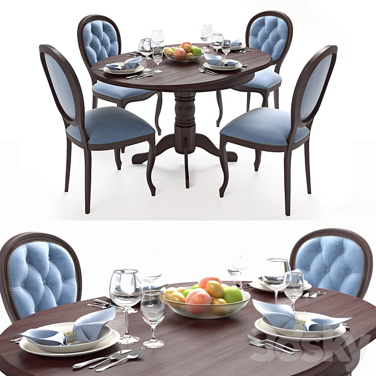 Amadeus Laguna (Ami) classic table t501 and chair s103