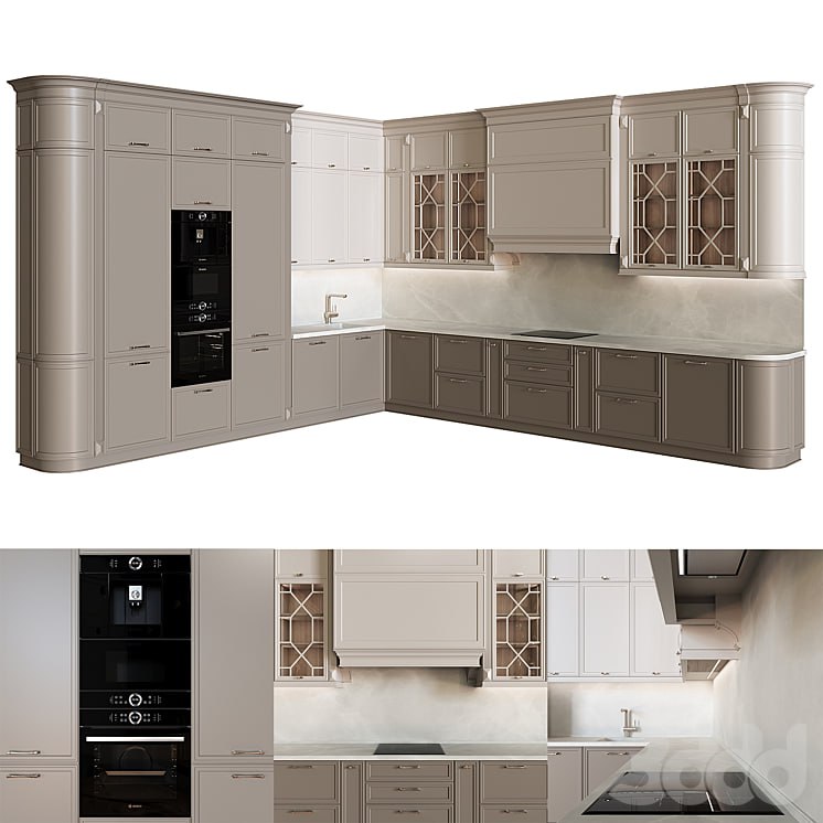 Neoclassical style kitchen 24