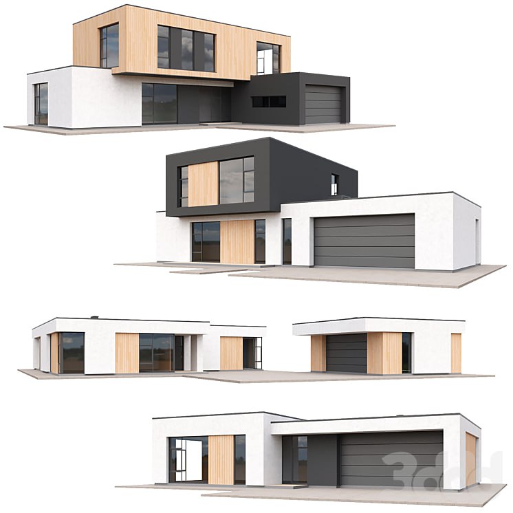 Low Poly Houses Set 01