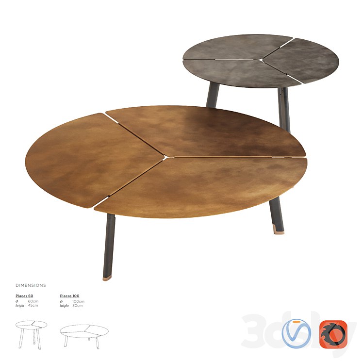 De Castelli Placas Side Table