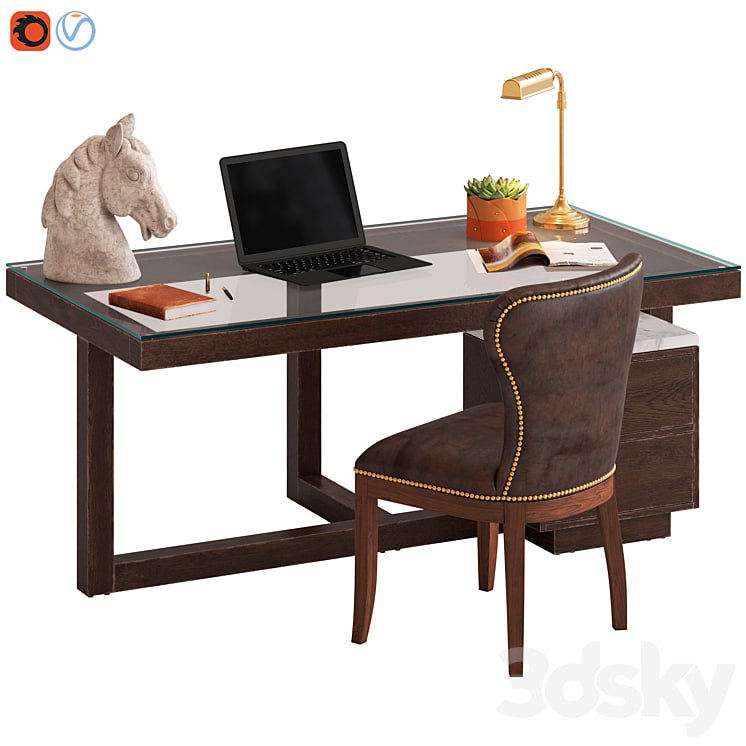Coco Republic Toledo Desk and Richmond Chair
