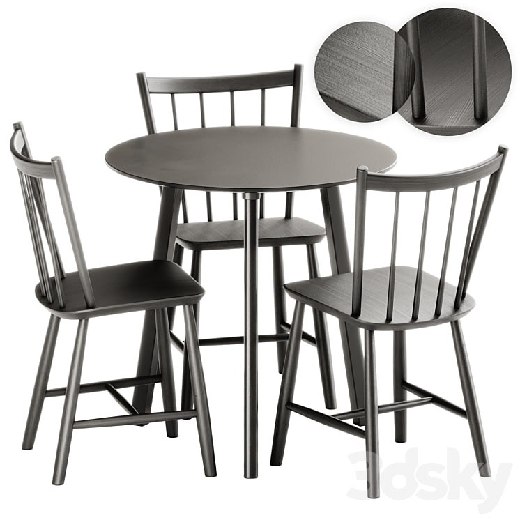 Copenhague Deux CPH 220 Table and J41 Chair by Hay