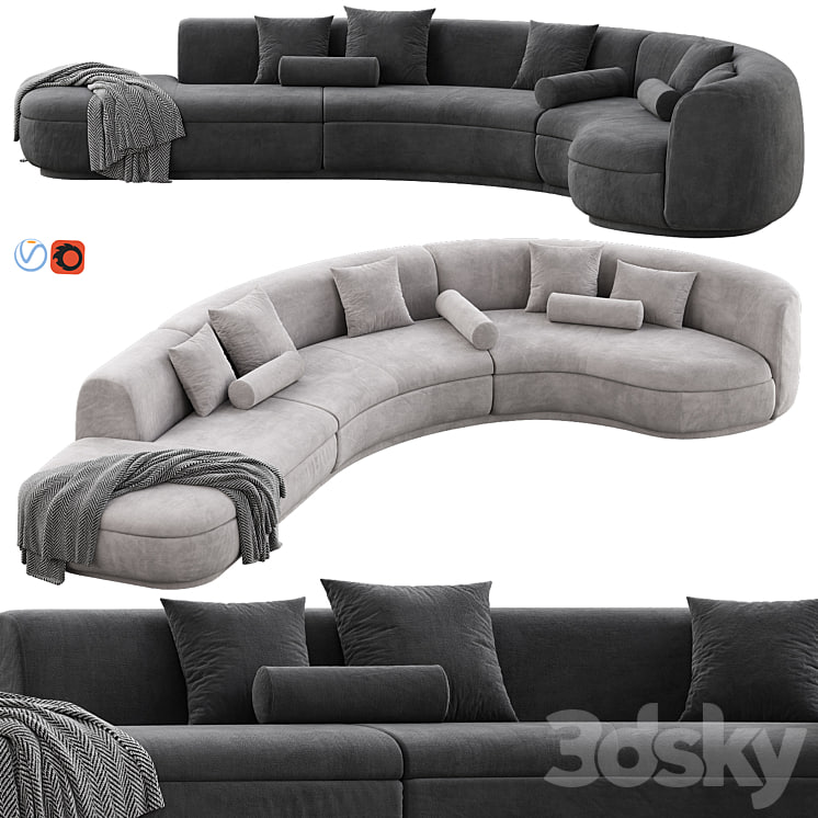 Baxter Piaf Sofa Set 3