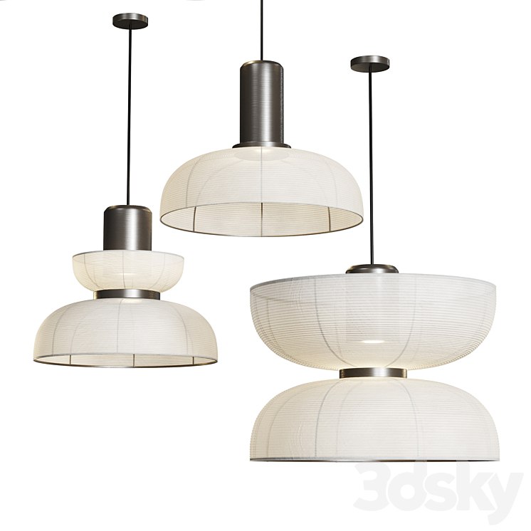 Japanese Wabi-Sabi Fabric Pendant Lights style AD