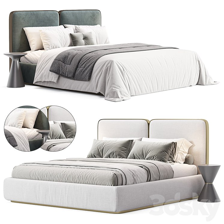 Gem Upholstered King Queen Bed