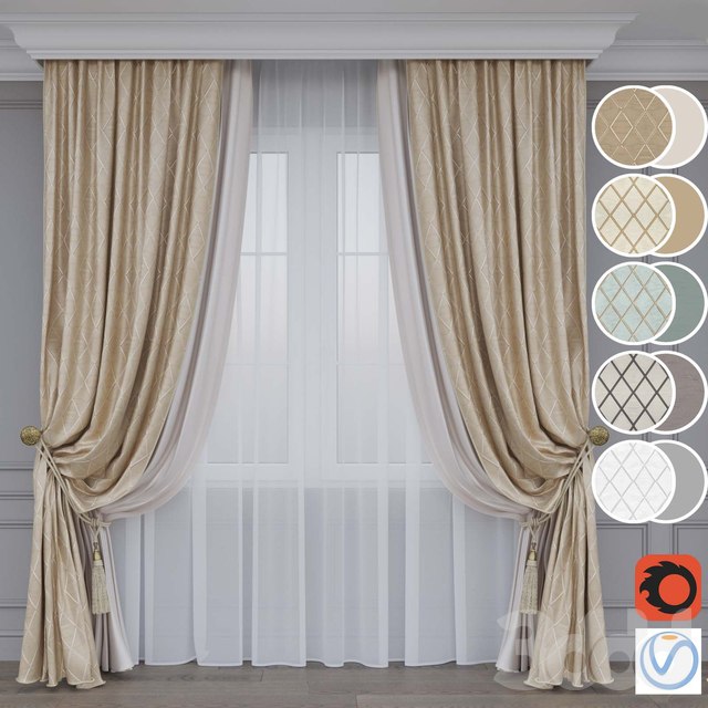 Портьера (Corona+Vray)