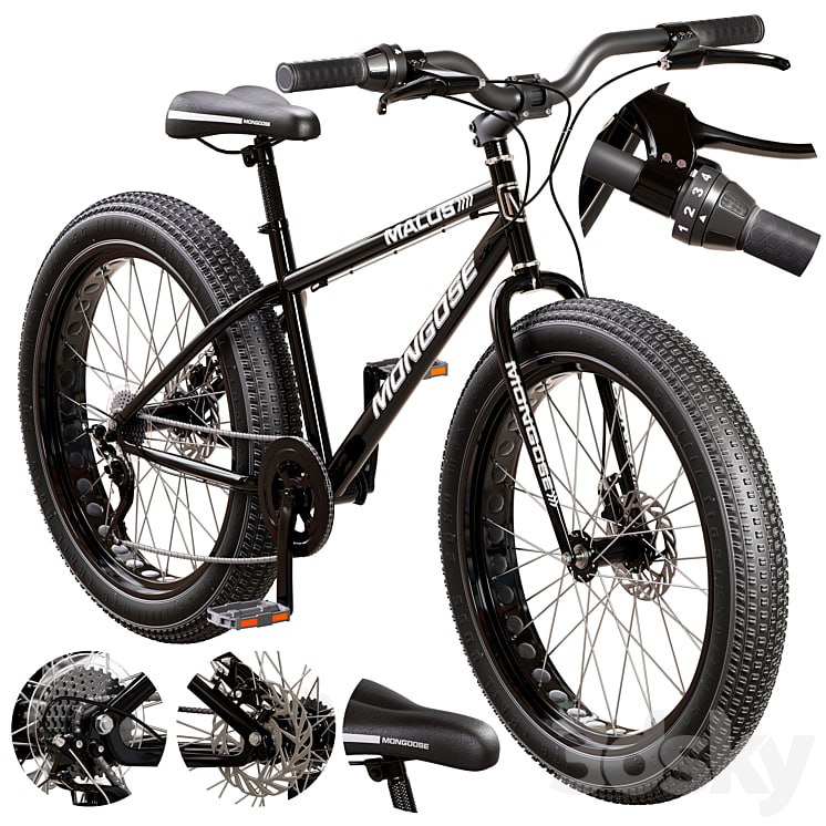 Mongoose Malus Mens and Women Fat Tire Mountain Bike