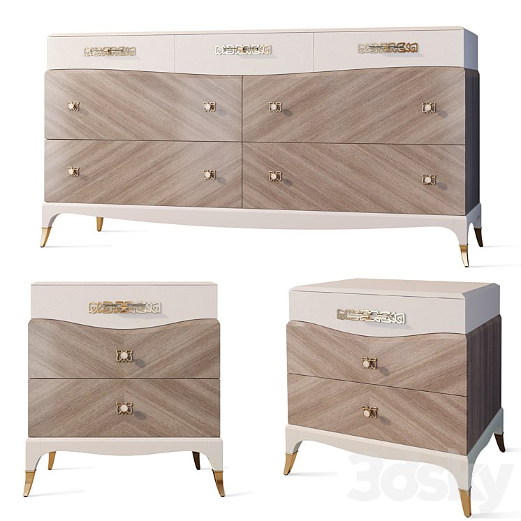 Chest of drawers bedside table Tempo Caracole Classic