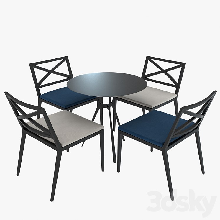 Table and chairs Janus