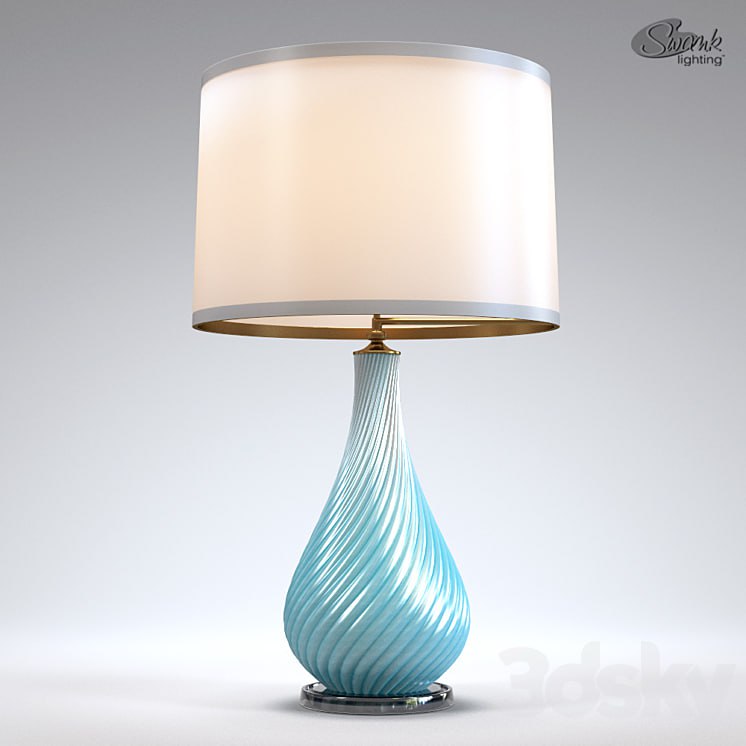 Vintage Robins Egg Blue Murano Lamps by Seguso