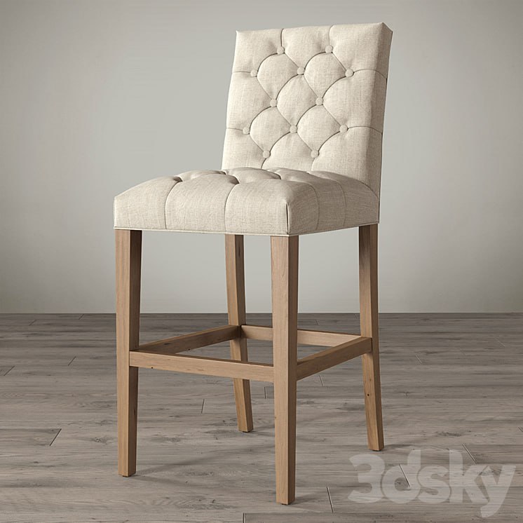 Restoration Hardware BENNETT PARSONS UPHOLSTERED STOOL