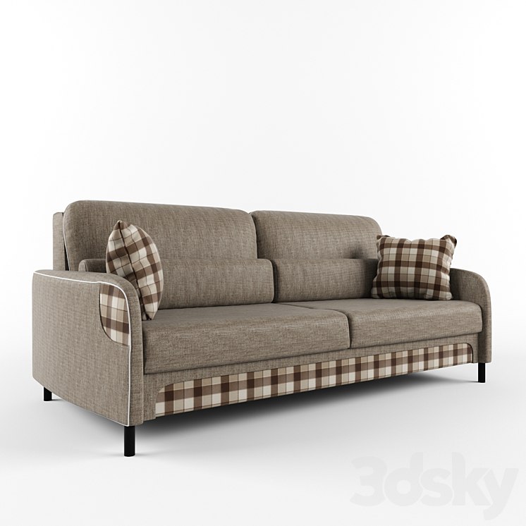 sofa with pillows and decorative inserts