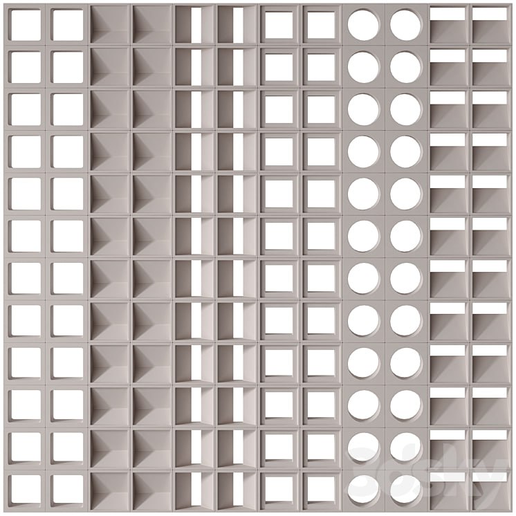 Modular decorative partition Modular Wall 01