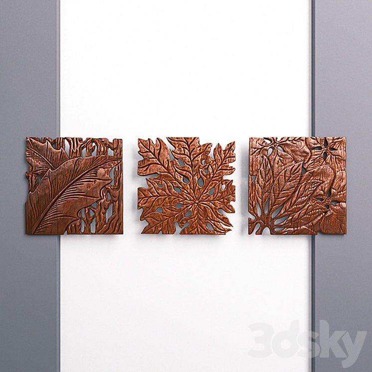 «Autumn Leaves Wall Panel Set»