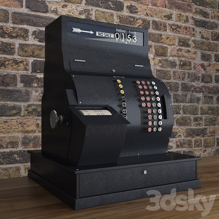 Cash register / Antique National Cash Register Size