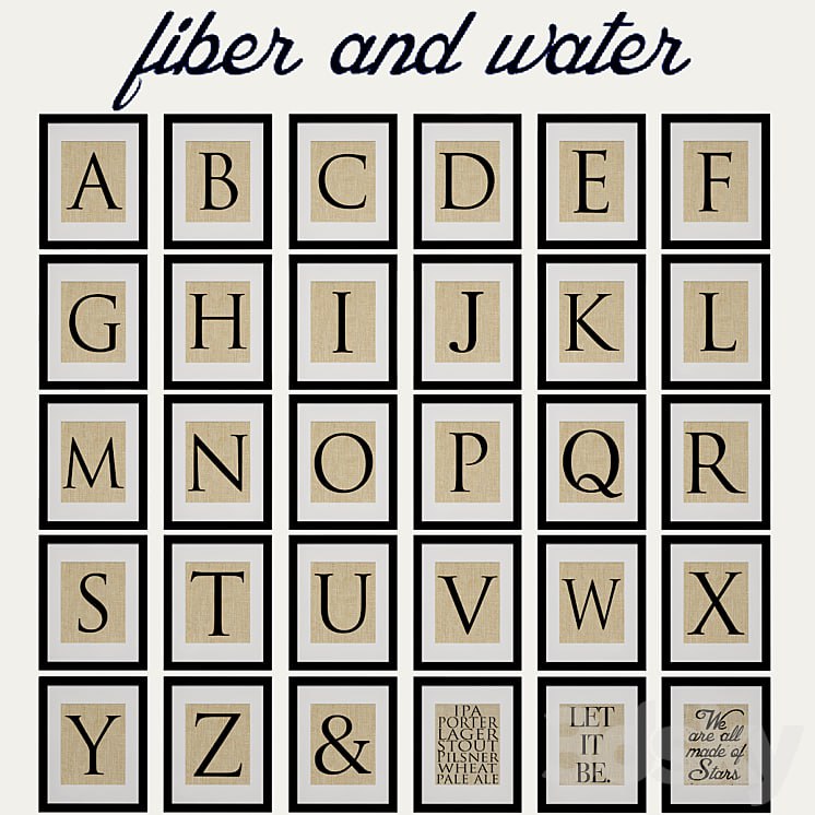 Fiber and Water - Signs, Typography and Symbols