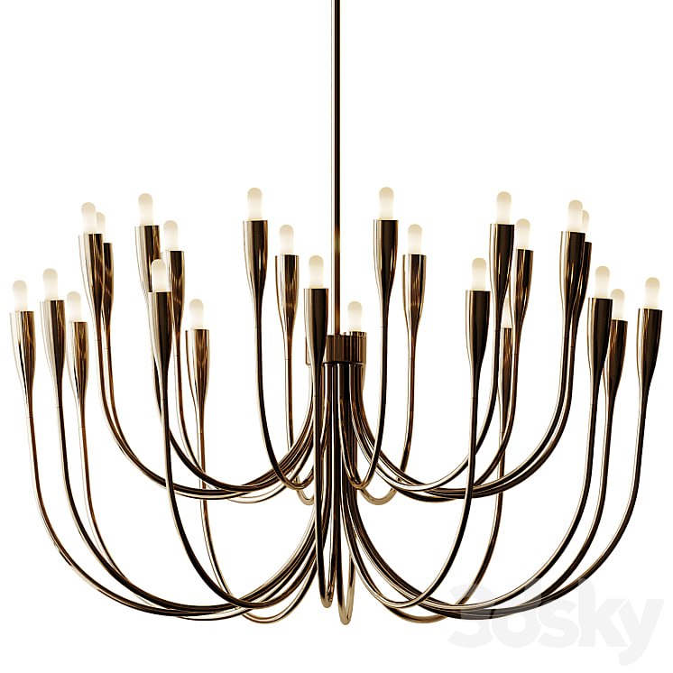 Liona Brass Candelabra Chandelier Light