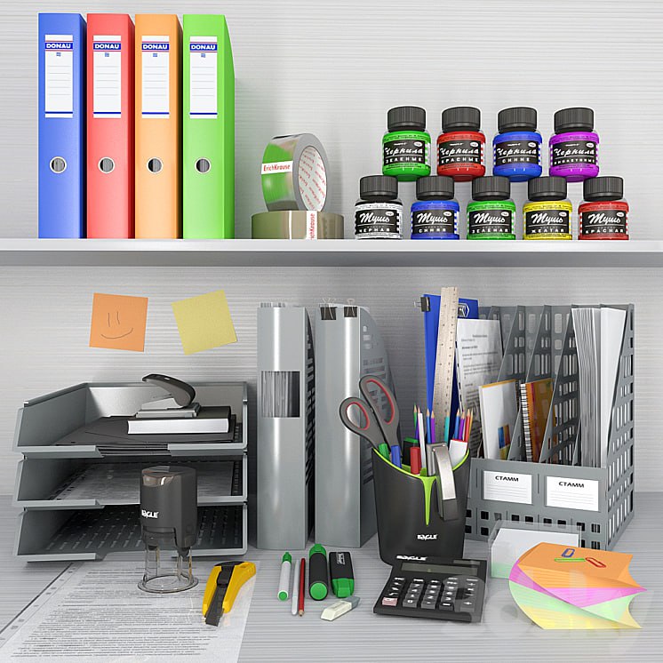 Stationery, office equipment