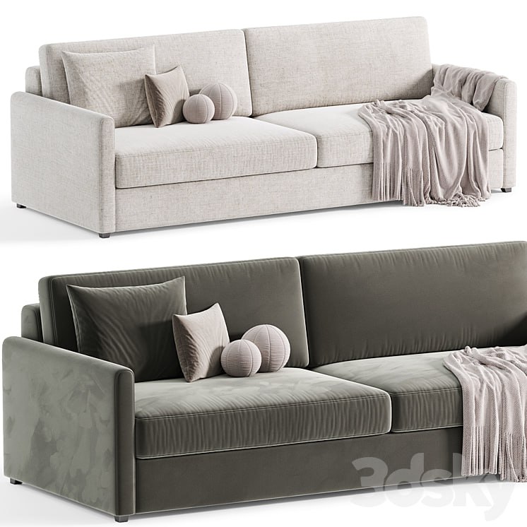 MALEA COGNAC BROWN VELVET SOFA By CB2