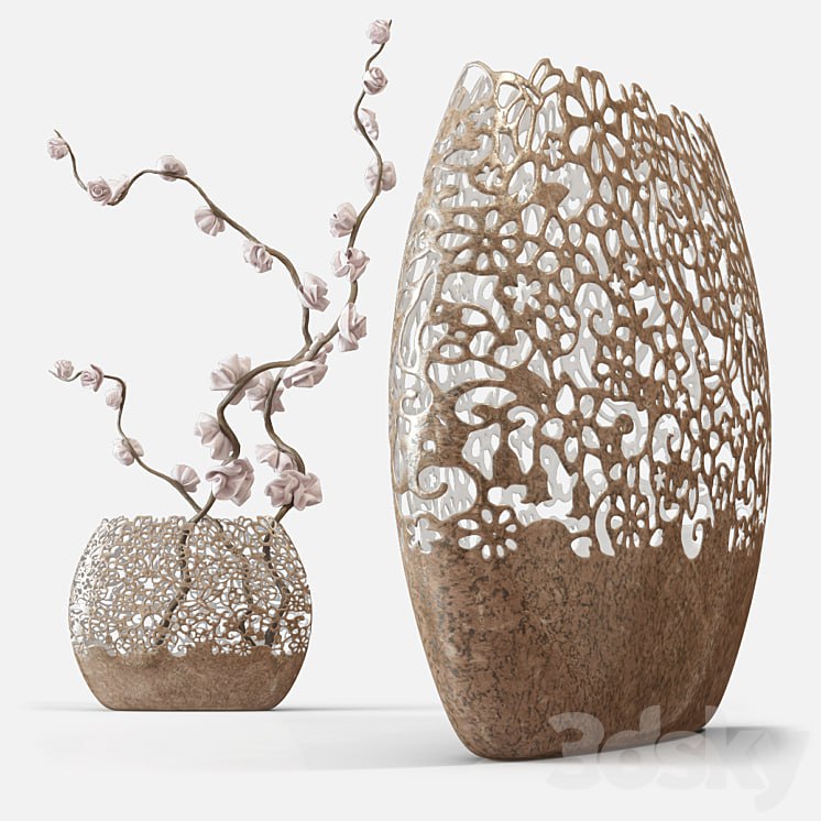 Vase with dragonflies