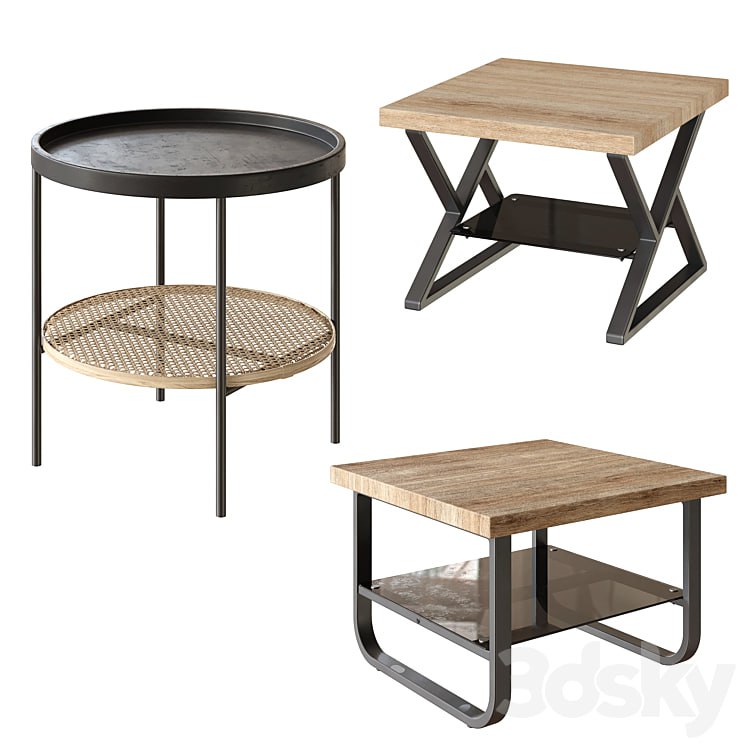 Coffee table Espinoza Kwadrat, Xena Kwadrat, KAMPA from Angstrem. Coffee table set by Angstrem