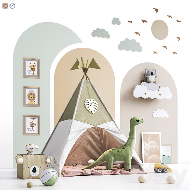 Toys , decor and furniture for nursery 136