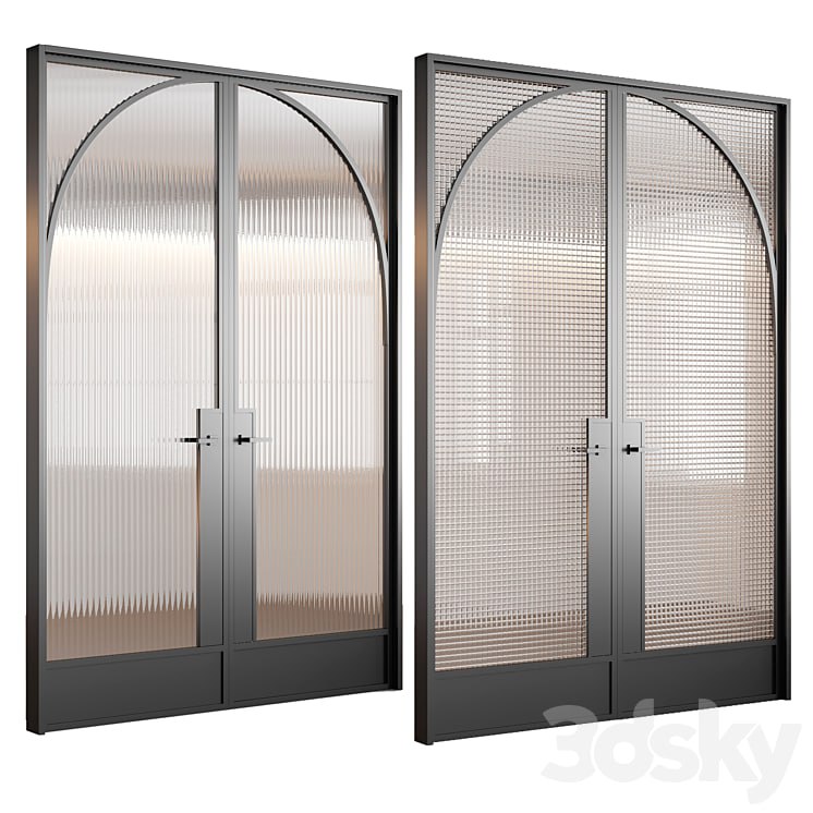 Embossed glass doors №3