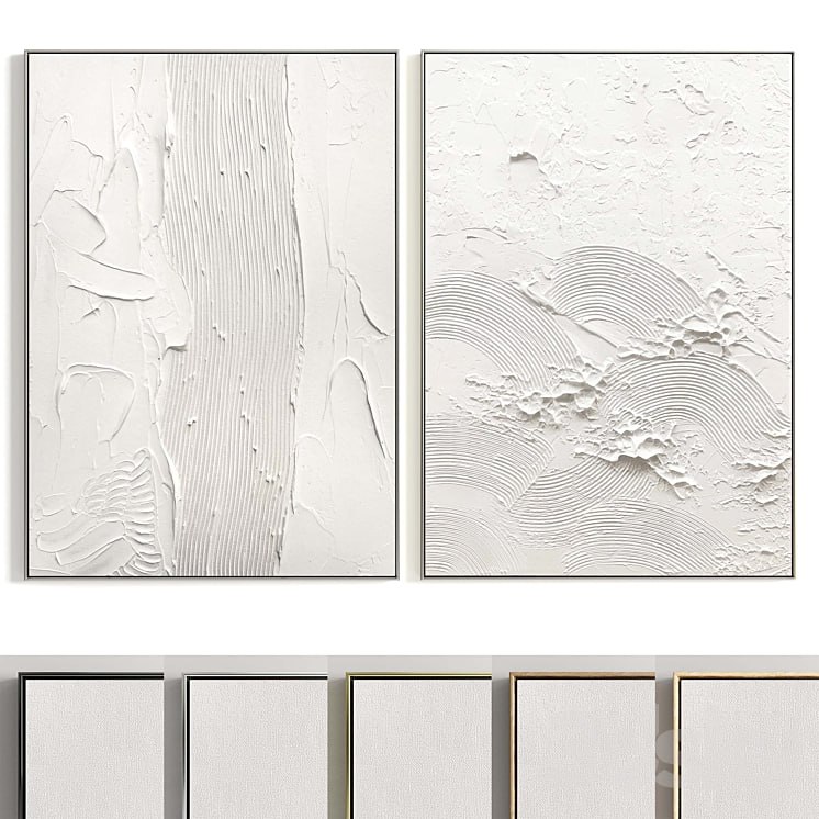 Plaster Two Photo Frames T-361