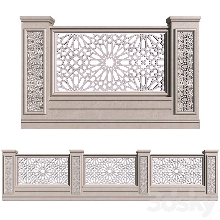 Fence in oriental style. Arabian Fence