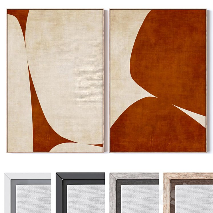 Set of large wall paintings 2891