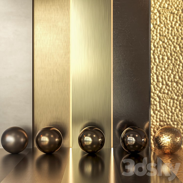 5 in 1 4k Brass Metal Pack Textures & Materials - Seamless - Vol 1