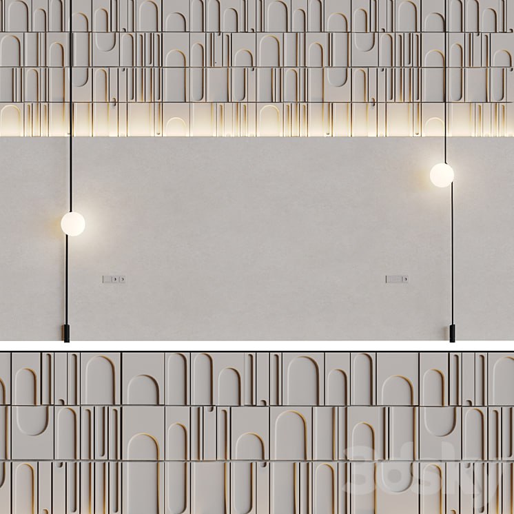 Decorative wall 3D panel 014